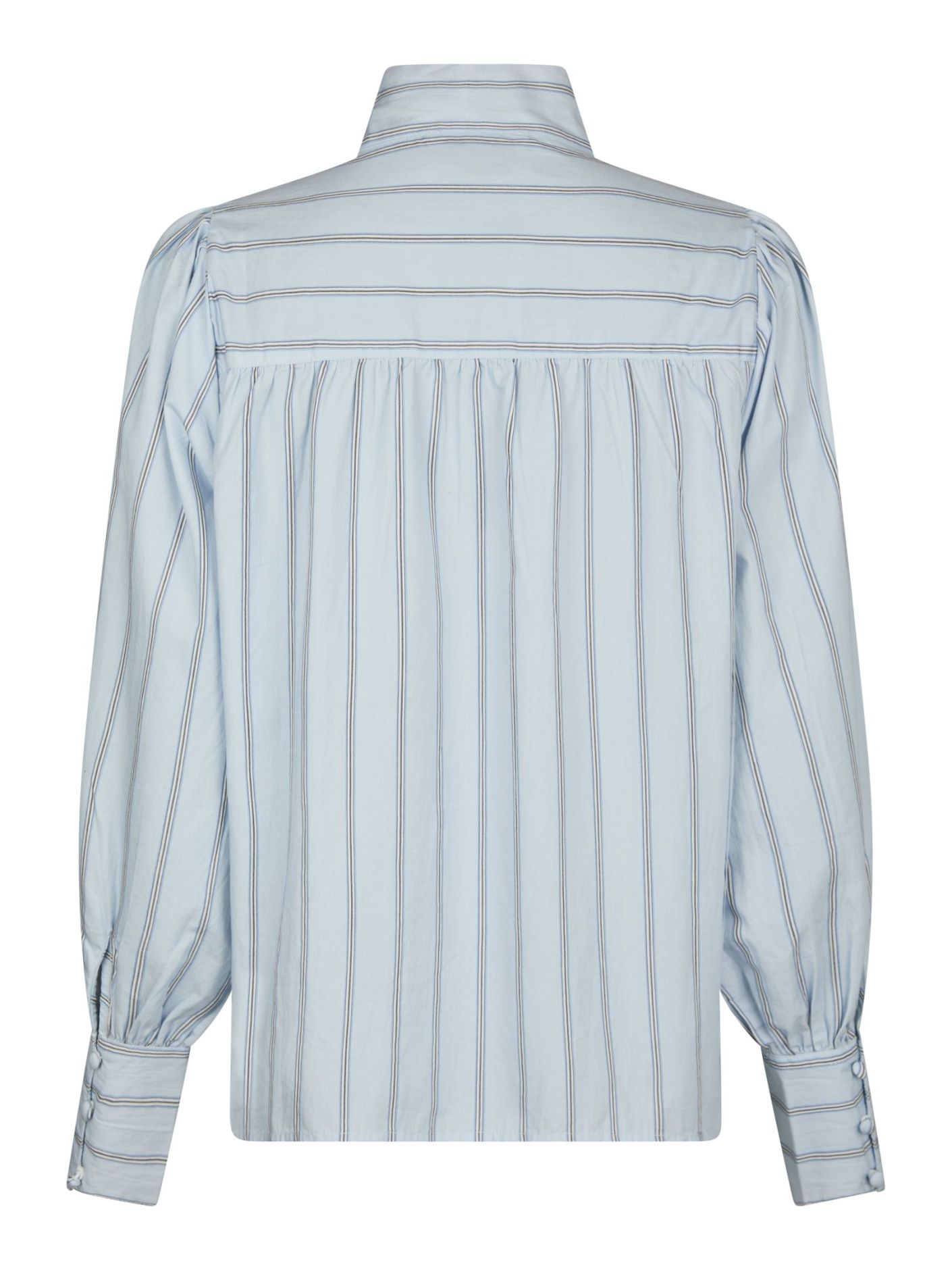 Neo Noir  - Jaz Bow Stripe Blouse Light Blue - 6