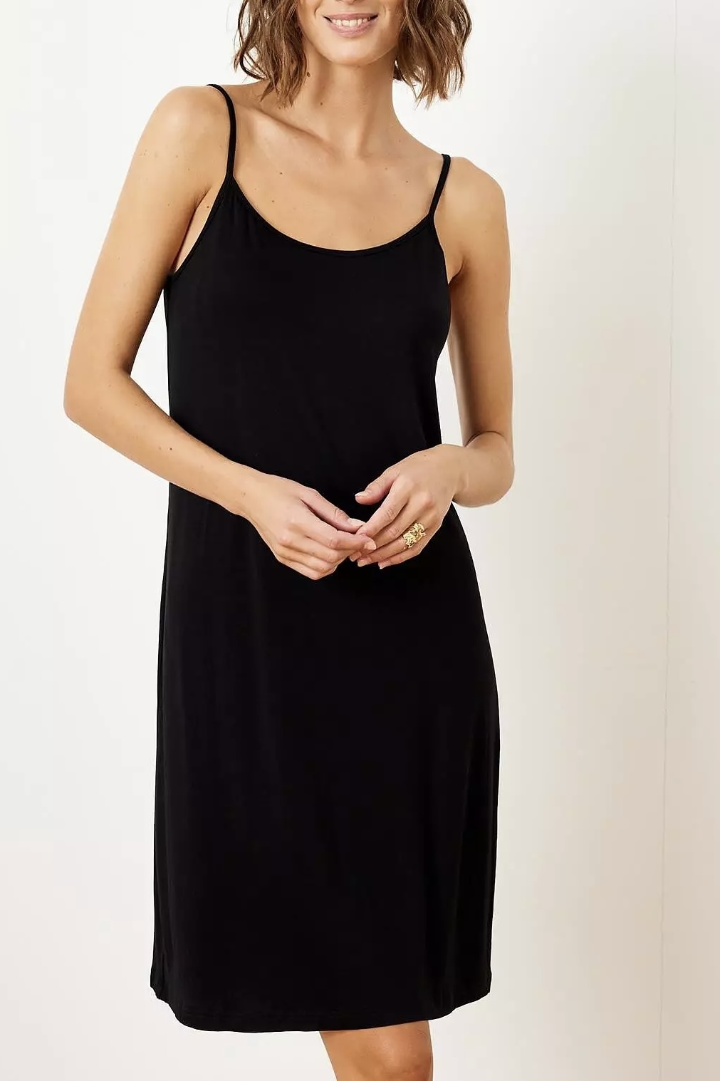  In Front - Slip Dress Black - 3