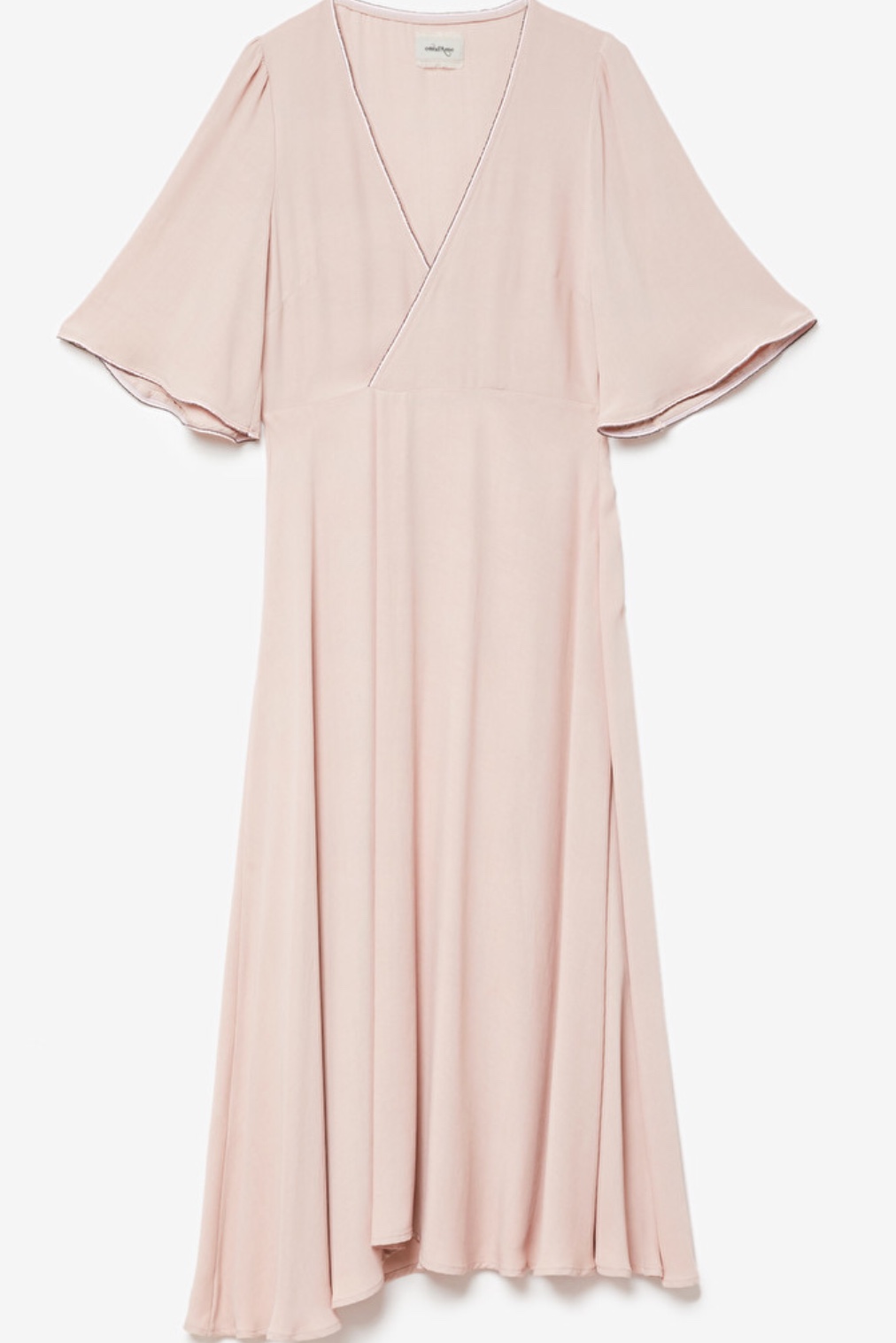 OttodÁme - Viscose Midi Dress With Criss-Crossed Neckline - 5