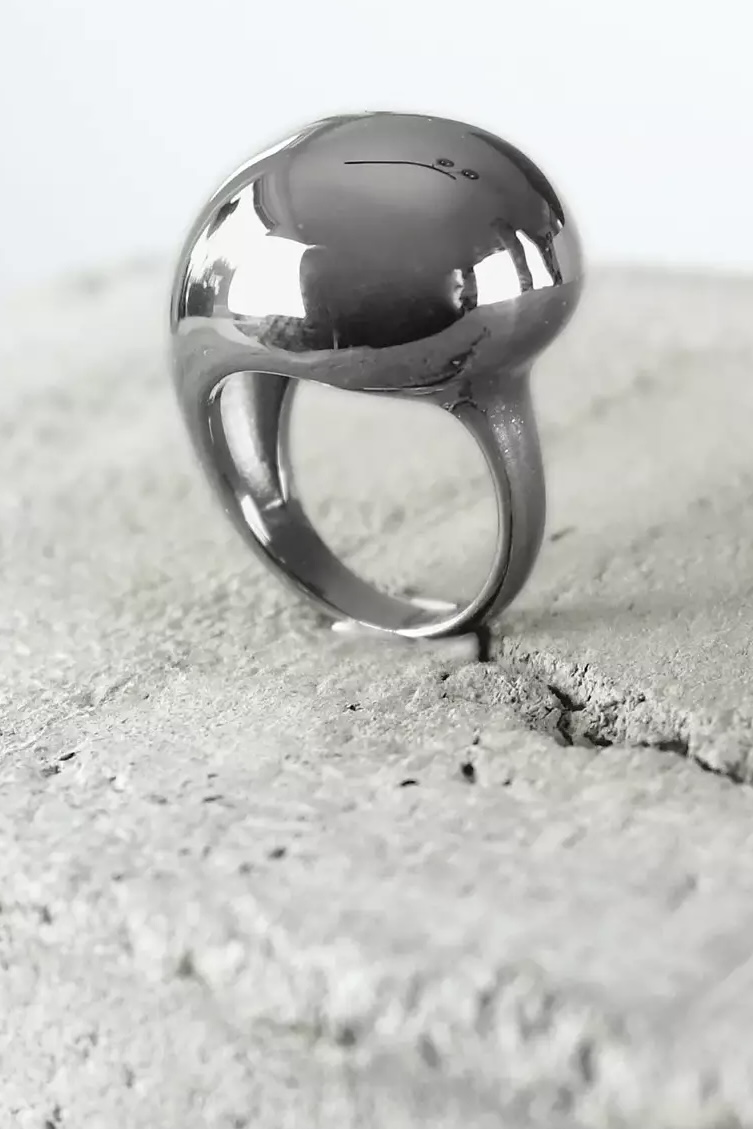Dansk &nbsp;Copenhagen - Courage Waterproof Chunky Paisley Statement Ring Silver Plating - 2