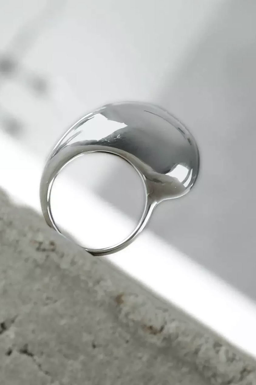 Dansk &nbsp;Copenhagen - Courage Waterproof Chunky Paisley Statement Ring Silver Plating - 5