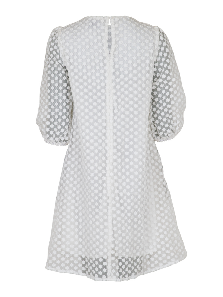 Neo Noir - Penny Organza Flower Dress White - 4