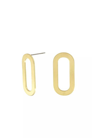 Dansk Copenhagen - Audrey Oval Earring Post Gold Plating