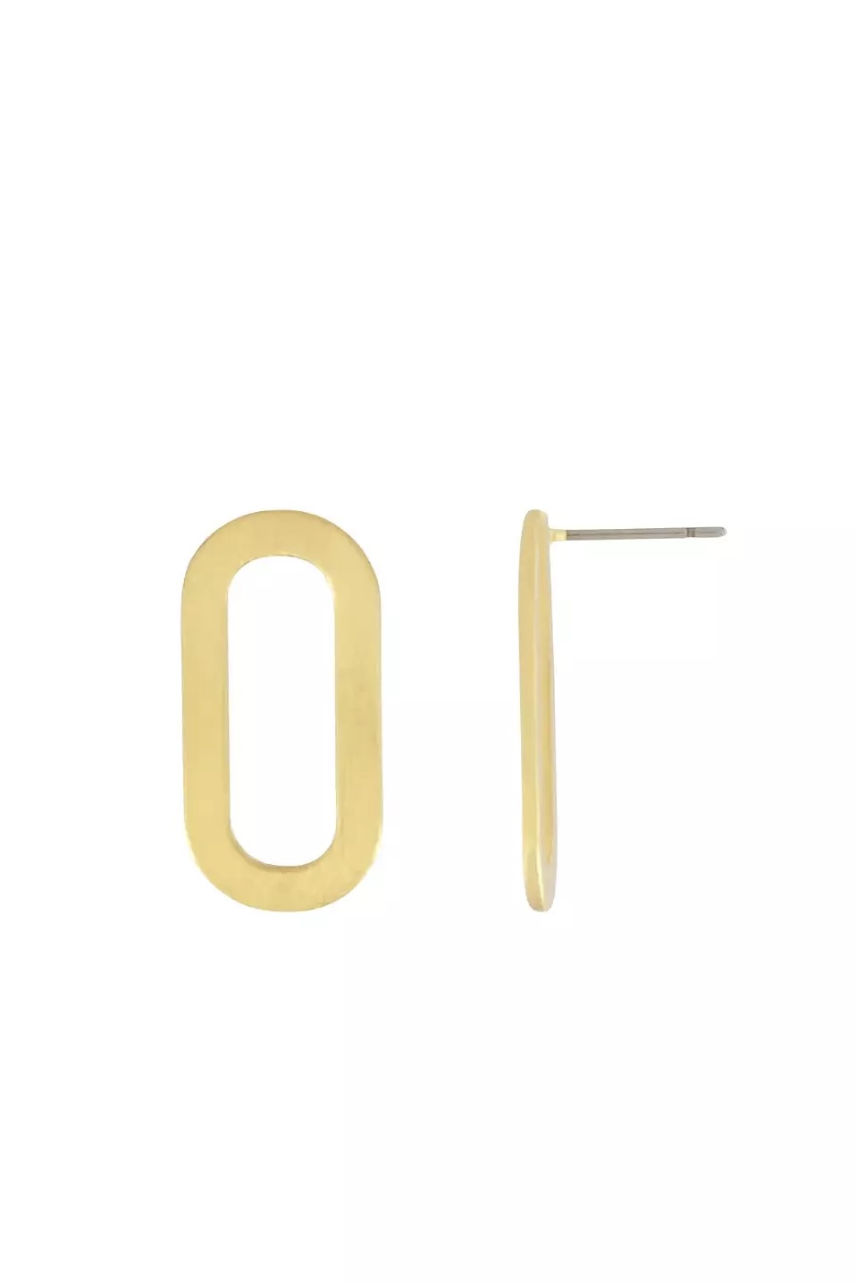 Dansk Copenhagen - Audrey Oval Earring Post Gold Plating - 4