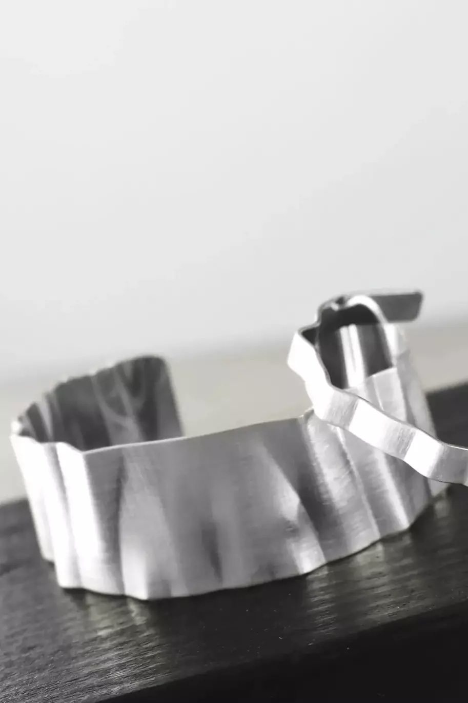 Dansk Copenhagen - Alaya Statement Wave Cuff Bracelet Silver Plating - 5