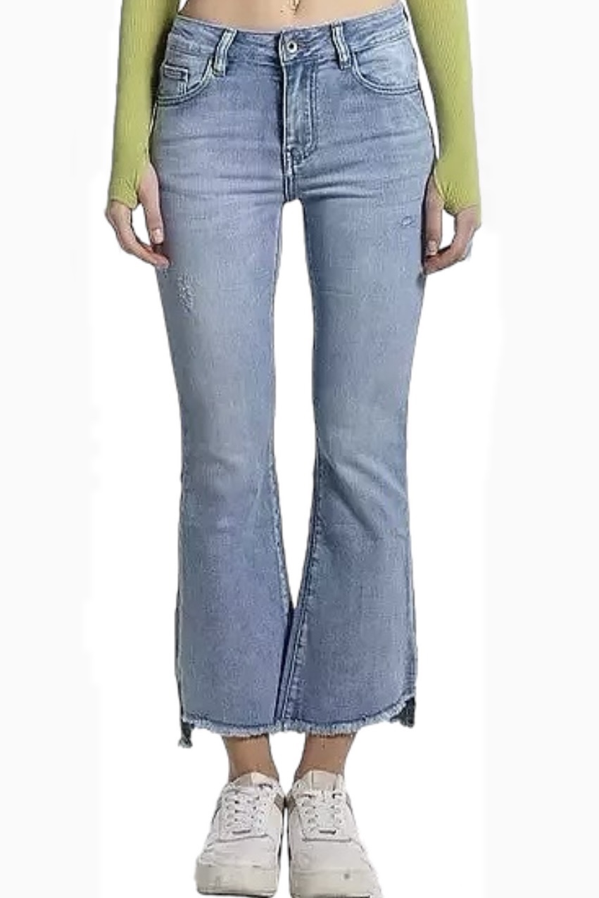 Stajl - Jeans 7/8 Raw Light Blue