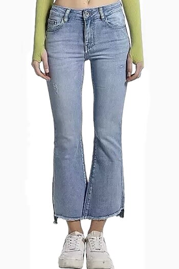 Stajl - Jeans 7/8 Raw Light Blue