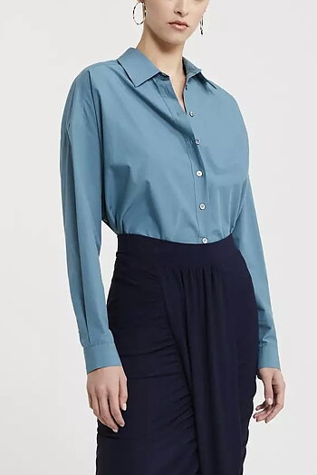 OttodÁme - Flared Popeline Shirt Marea