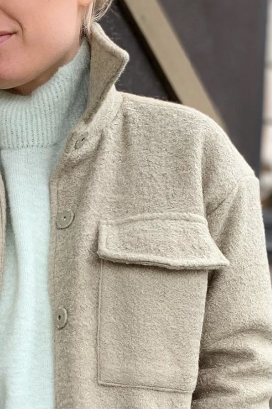 Neo Noir - Pike Boucle Jacket Dusty Army - 3
