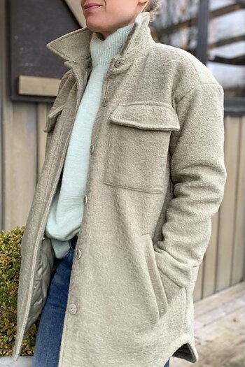 Neo Noir - Pike Boucle Jacket Dusty Army