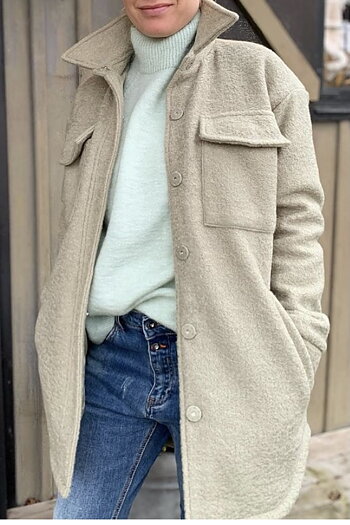 Neo Noir - Pike Boucle Jacket Dusty Army