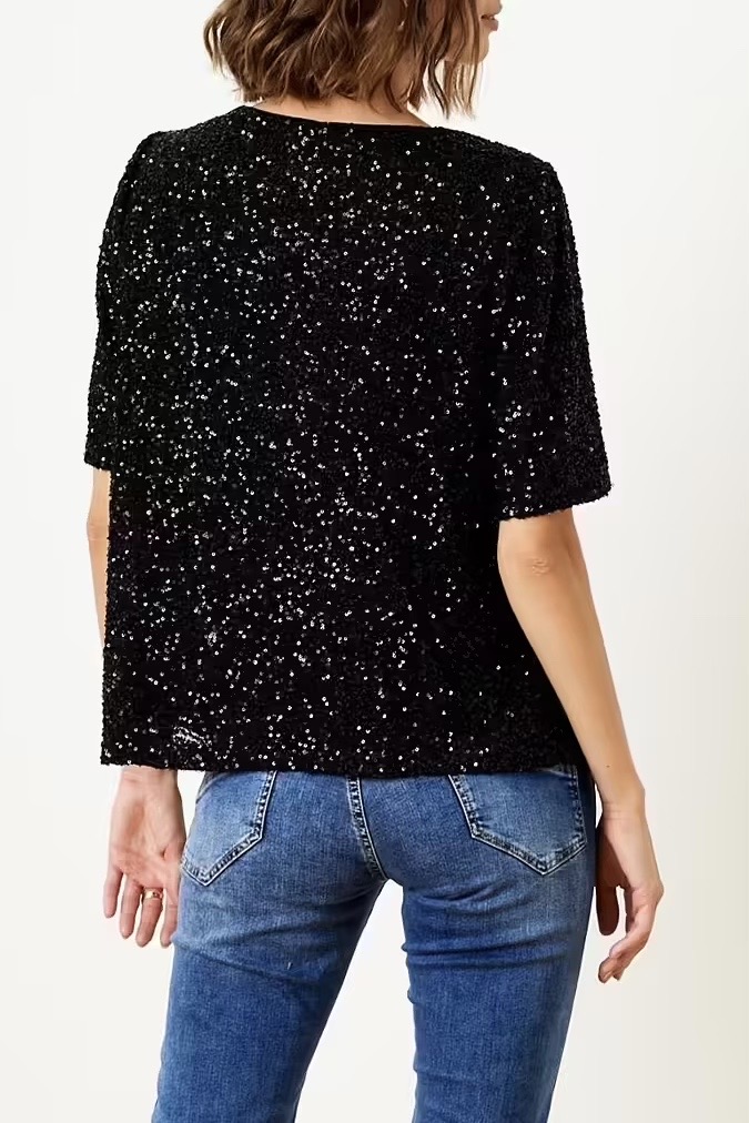 In Front - Bella Blouse Black - 3