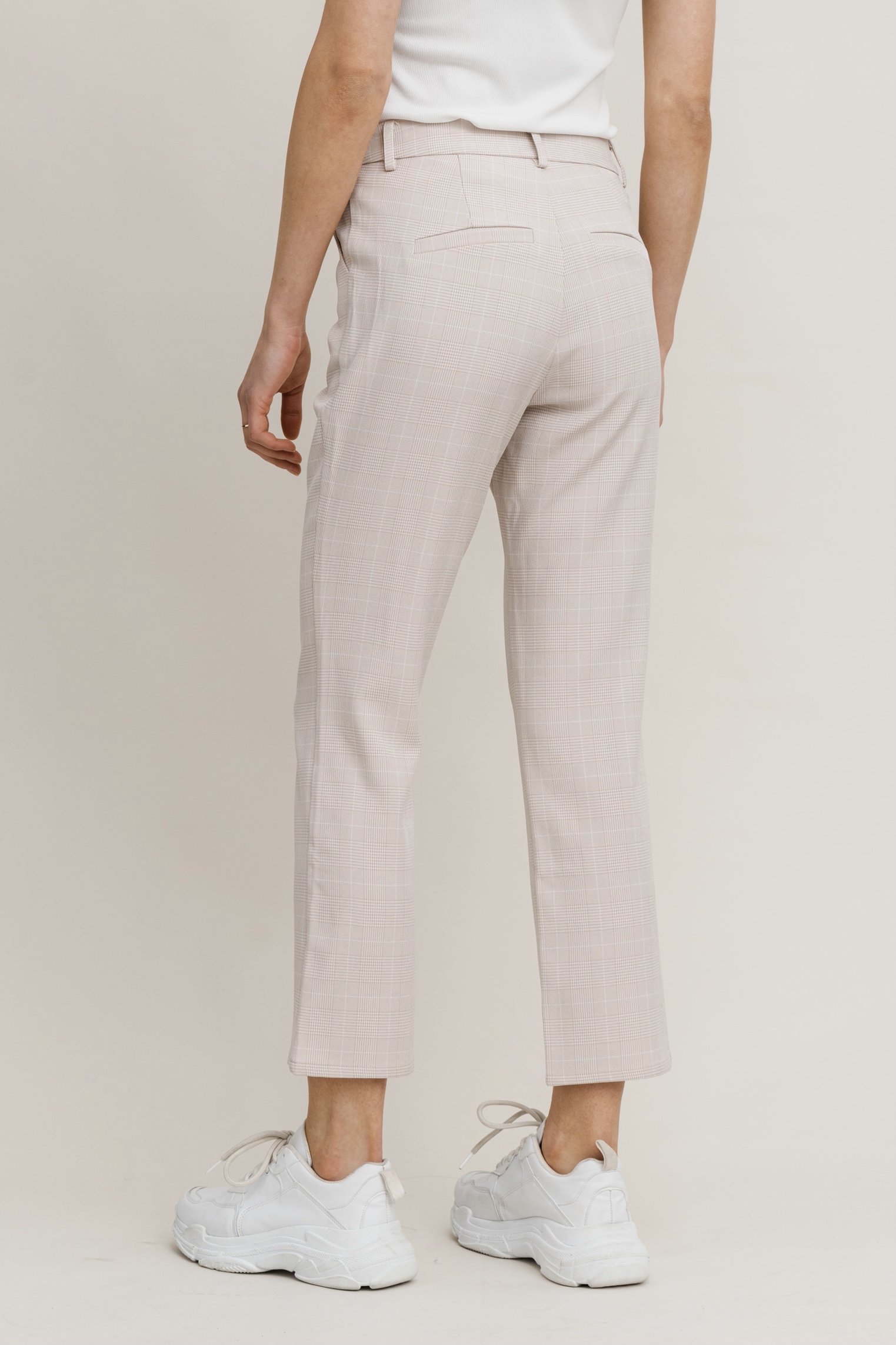 Rut & Circle  - Maja Check Pant Light Beige Check - 2