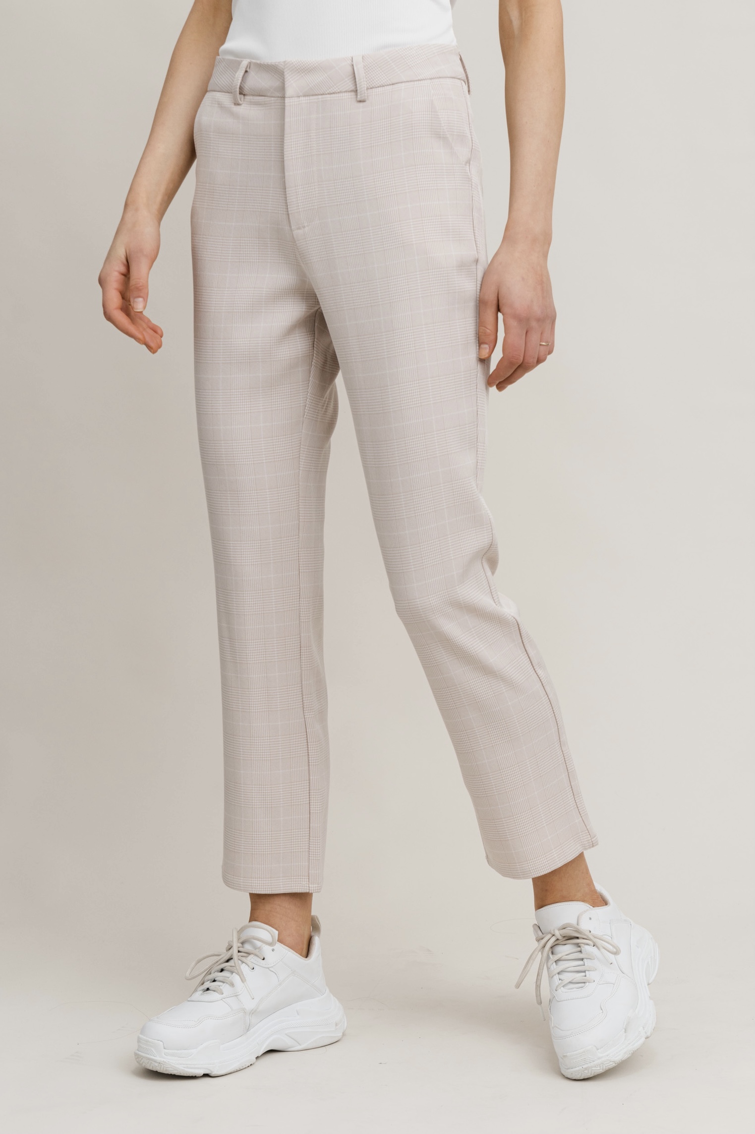 Rut & Circle  - Maja Check Pant Light Beige Check