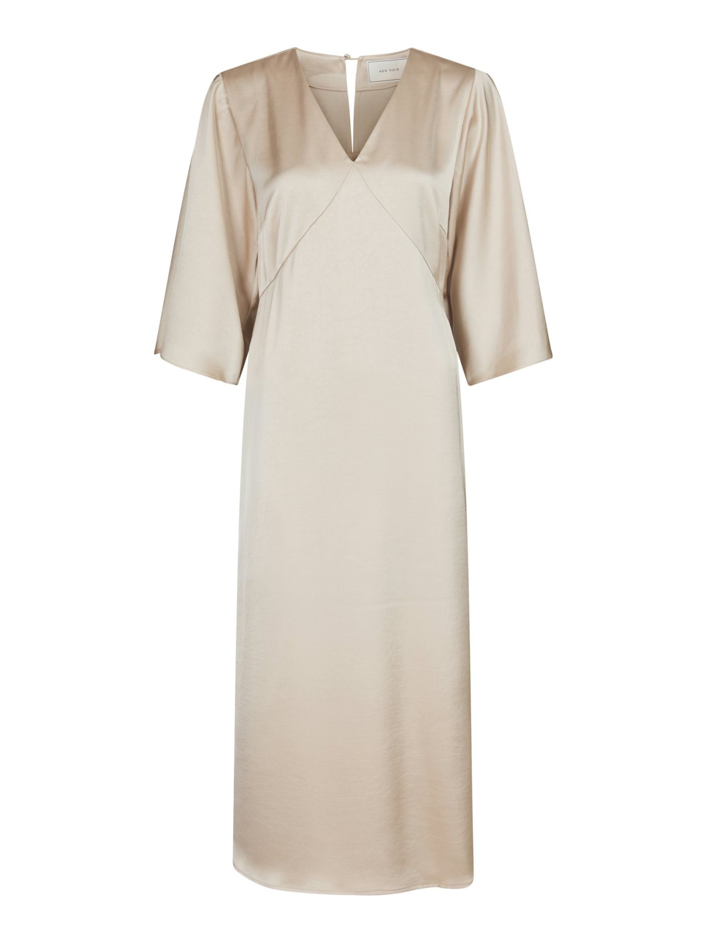 Neo Noir - Remara Heavy Sateen Dress Champagne - 4