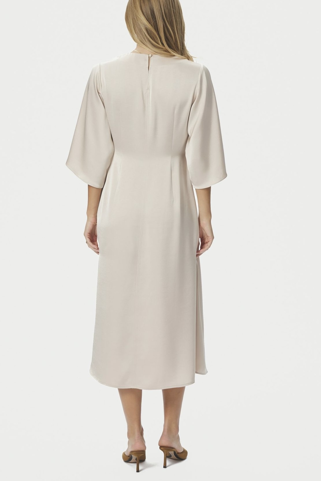 Neo Noir - Remara Heavy Sateen Dress Champagne - 2
