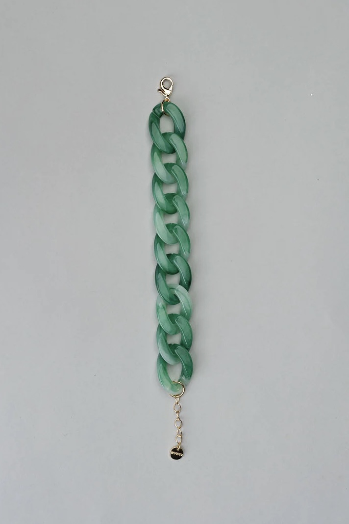 Bow 19 - Big Chain Bracelet Jade Green 