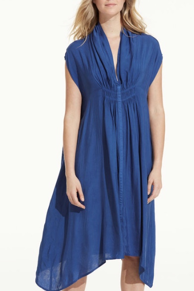 One Season - Flo Dress Cupro Royal Blue - 2