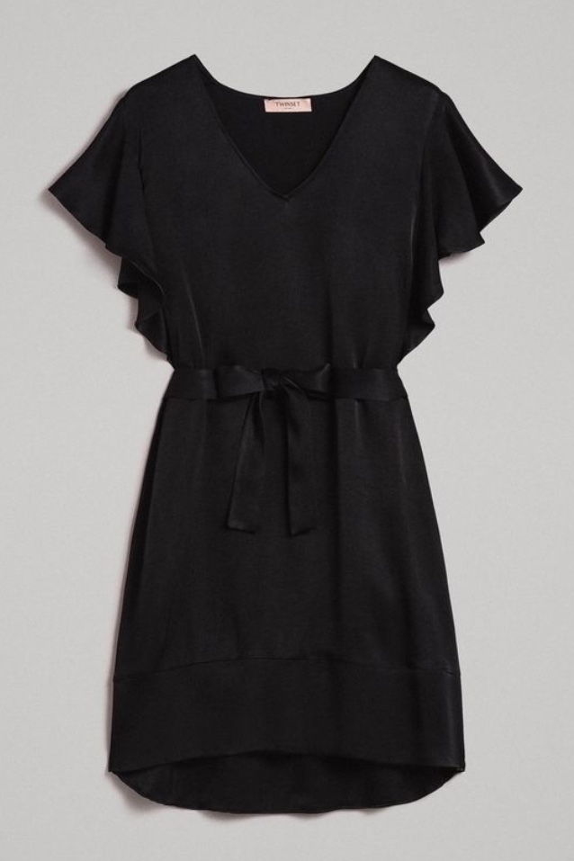 Twin Set - Satin Dress With Belt - 4