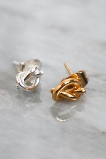 Annica Vallin -Knot Earrings Silver & Gold