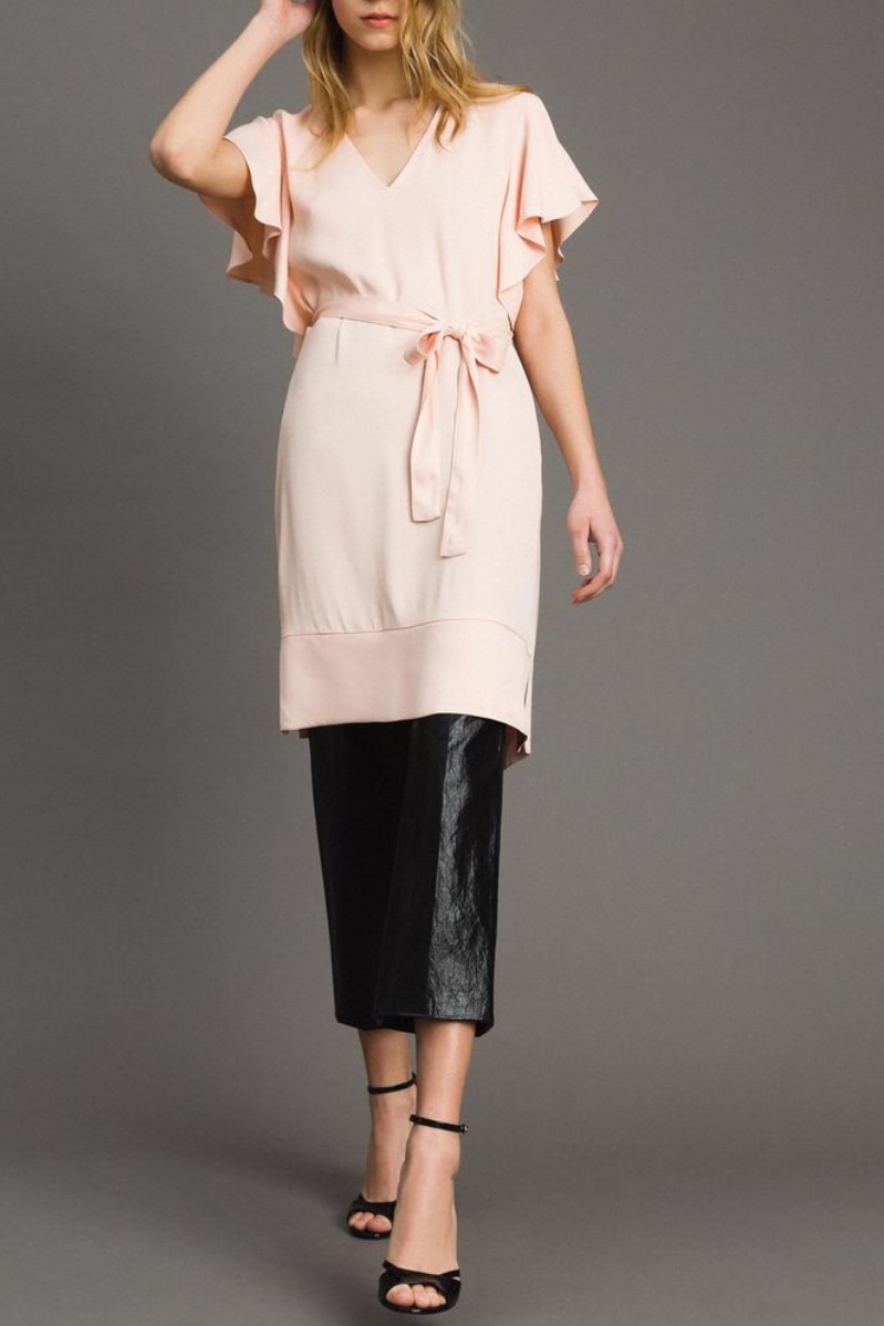 Twin Set - Satin Dress With Belt - 5