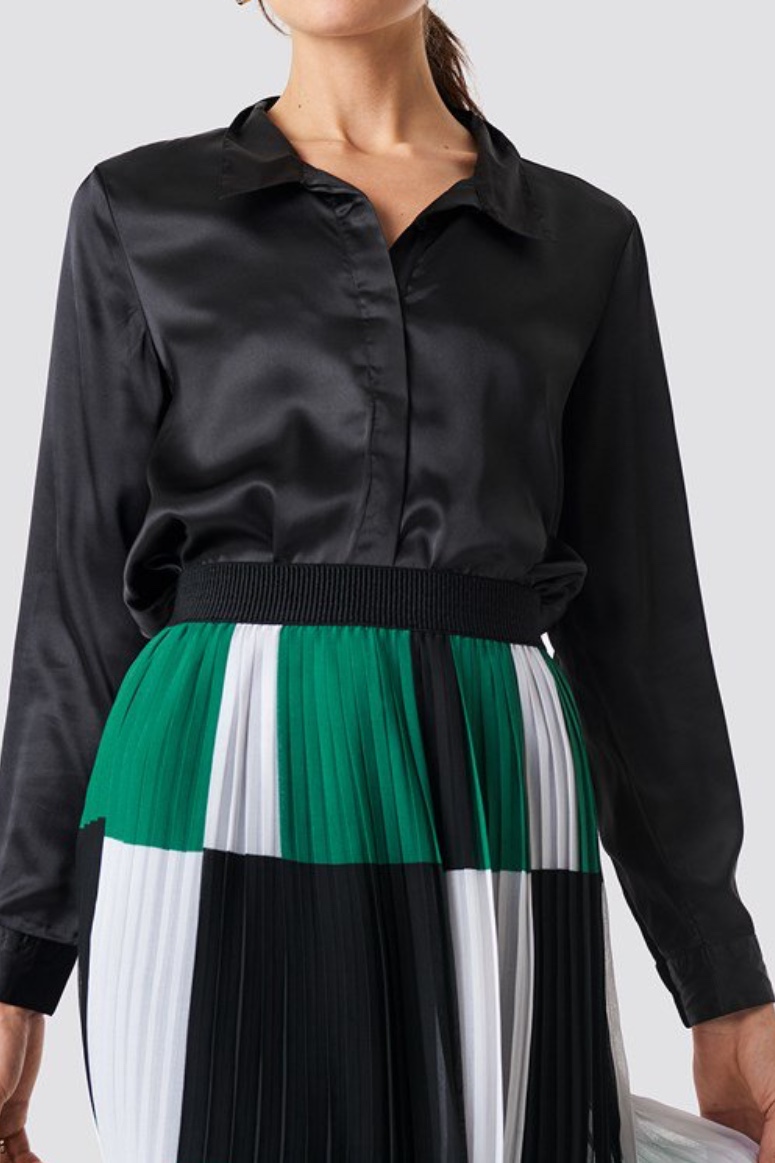 Rut & Circle  - Rebecka Satin Shirt Black - 3