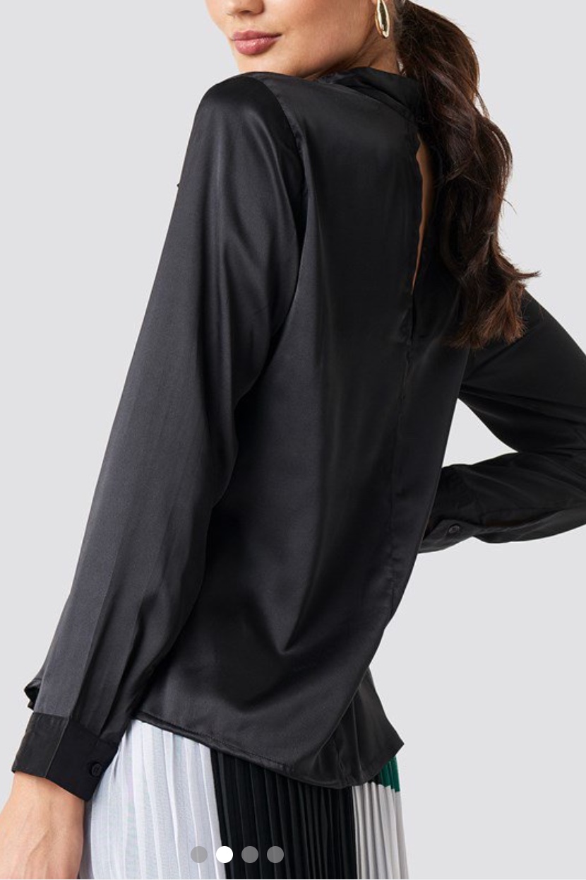 Rut & Circle  - Rebecka Satin Shirt Black - 2