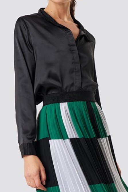 Rut & Circle  - Rebecka Satin Shirt Black
