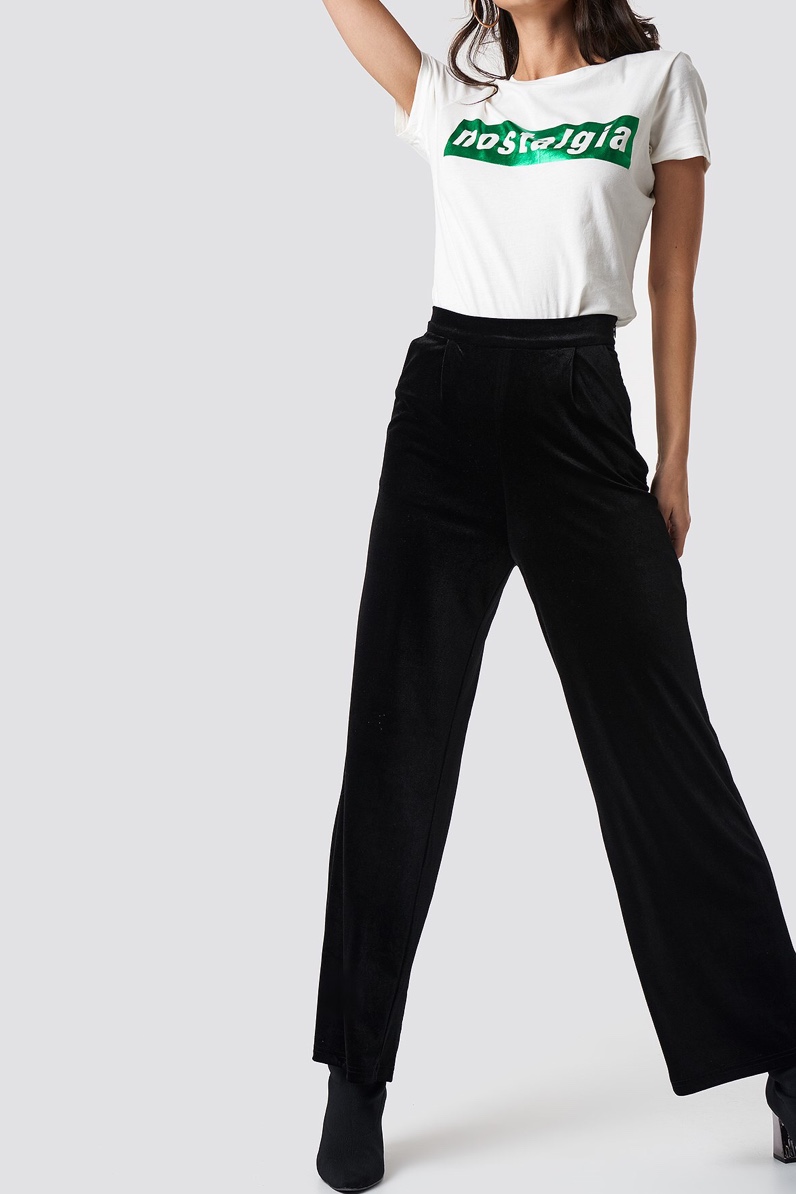 Rut & Circle  - Velvet Wide Pant Blue - 3