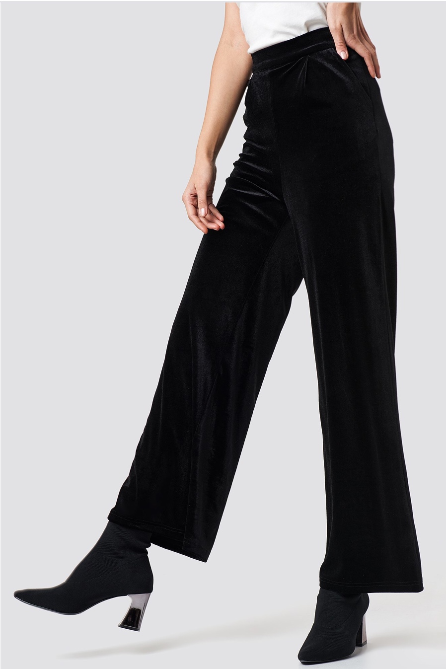 Rut & Circle  - Velvet Wide Pant Blue