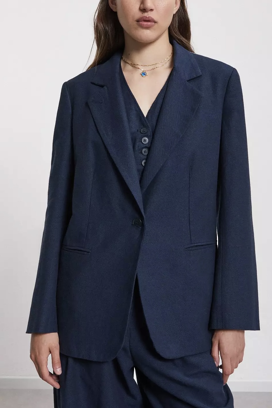 OttodÁme - Linen Jacket Made With a Two-Fabric Night