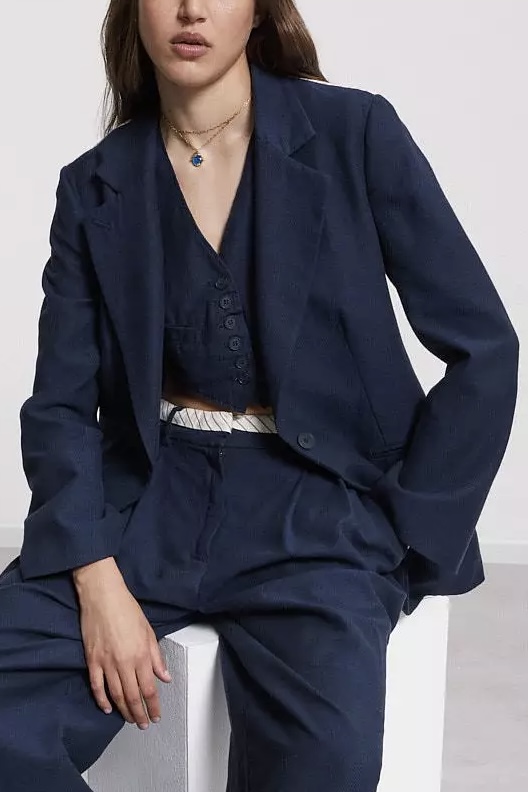 OttodÁme - Linen Jacket Made With a Two-Fabric Night - 3