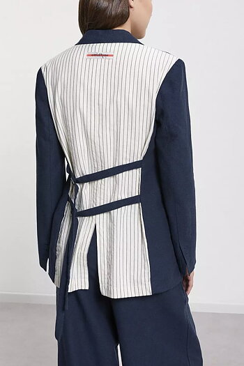 OttodÁme - Linen Jacket Made With a Two-Fabric Night