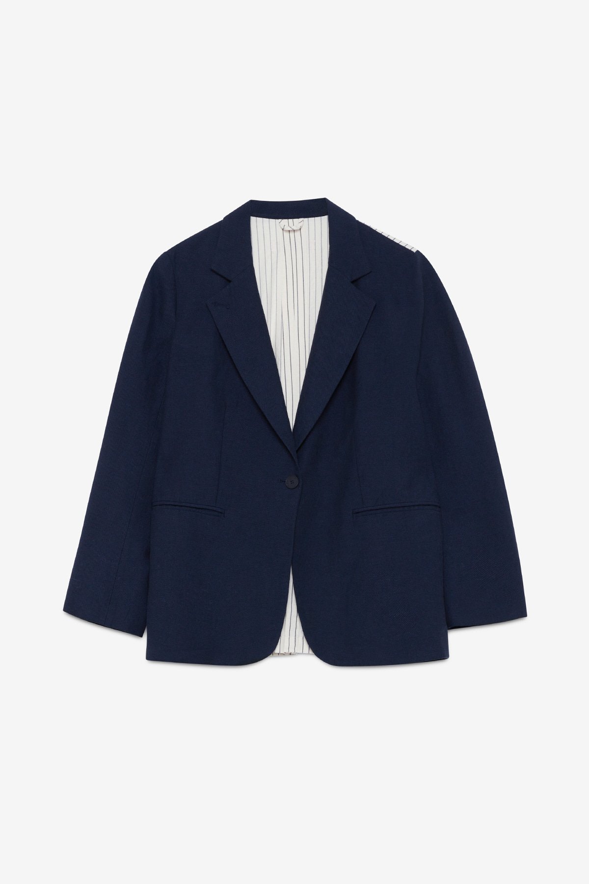 OttodÁme - Linen Jacket Made With a Two-Fabric Night - 8