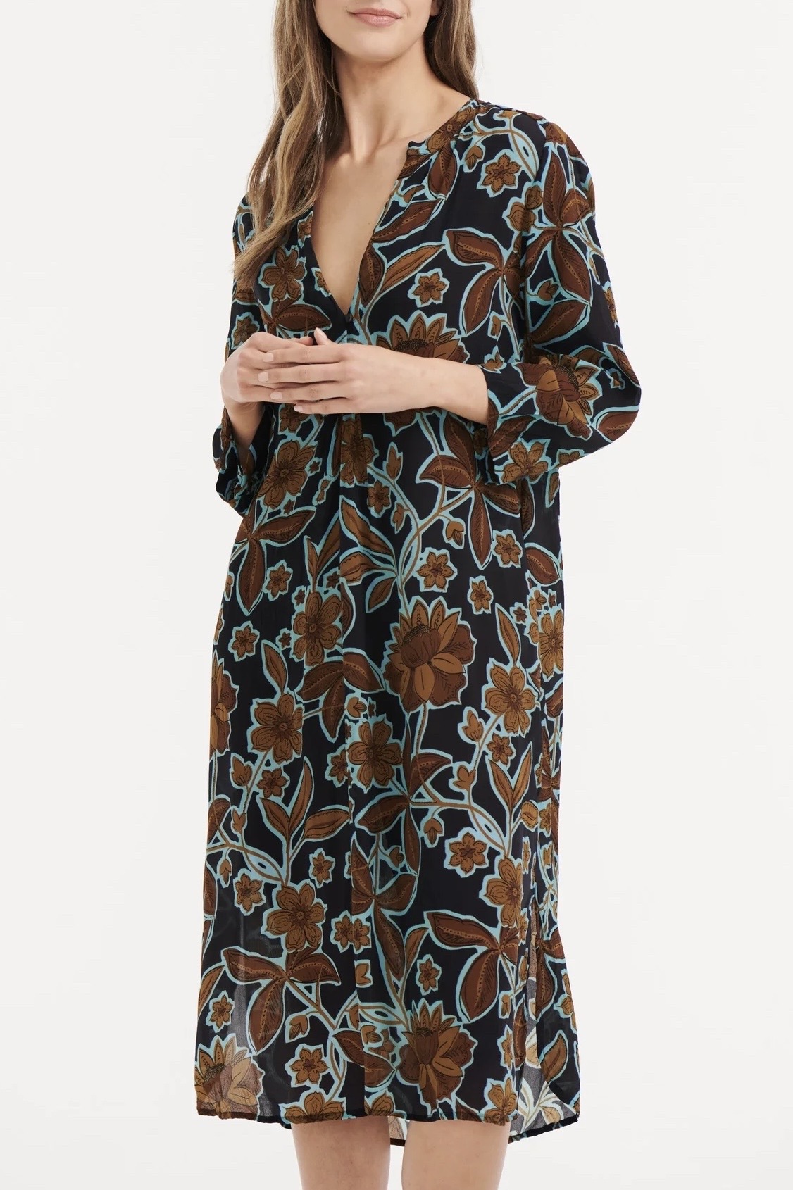 One Season  - Papy Oman Navy Viscose Dress - 2