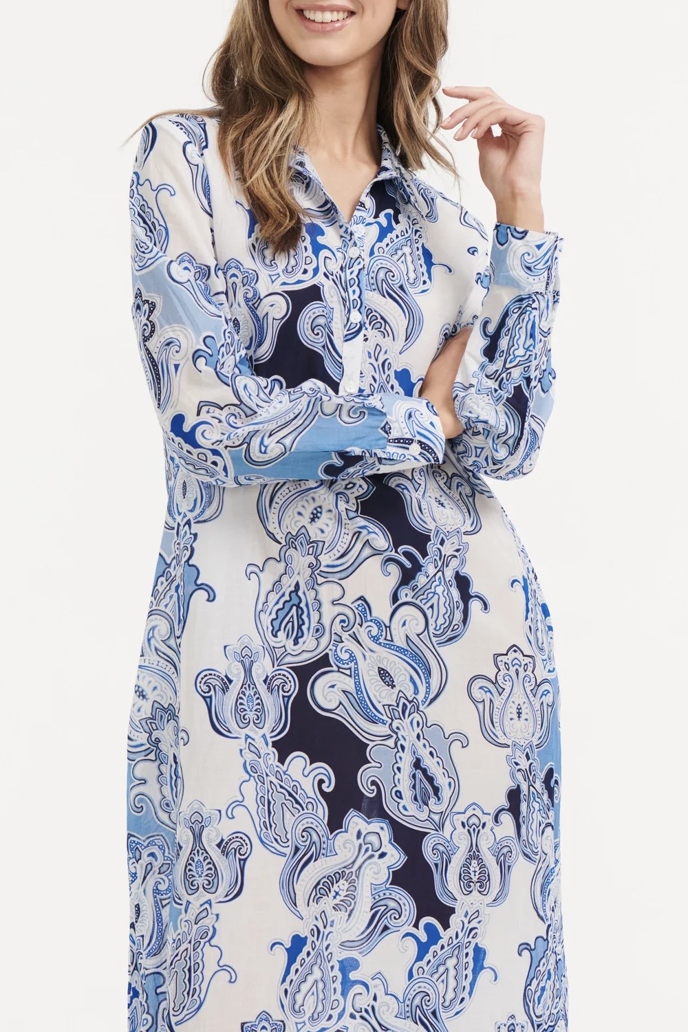 One Season - Long Gilli Rhodes Cotton Blue - 4