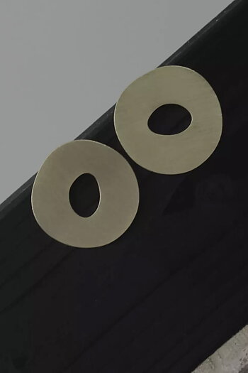 Dansk Copenhagen - Alaya Mega Organic Circle Post Earring Gold Plating