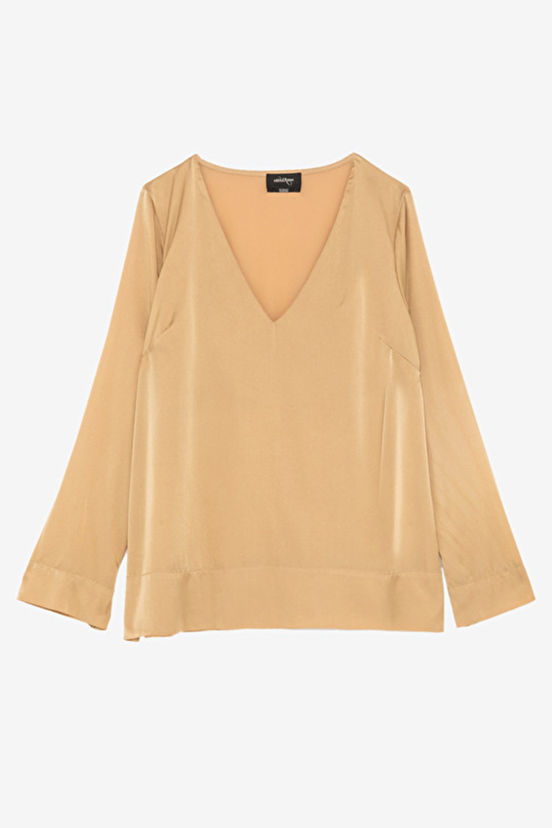OttodÁme - Satin Gold Shirt  - 5