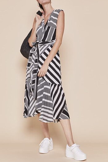 Derhy -  Ferry Dress Black/White