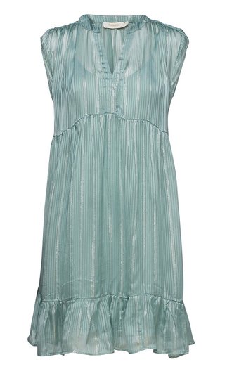 Rabens Saloner  -  Eliza Lurex Stripe Short Dress