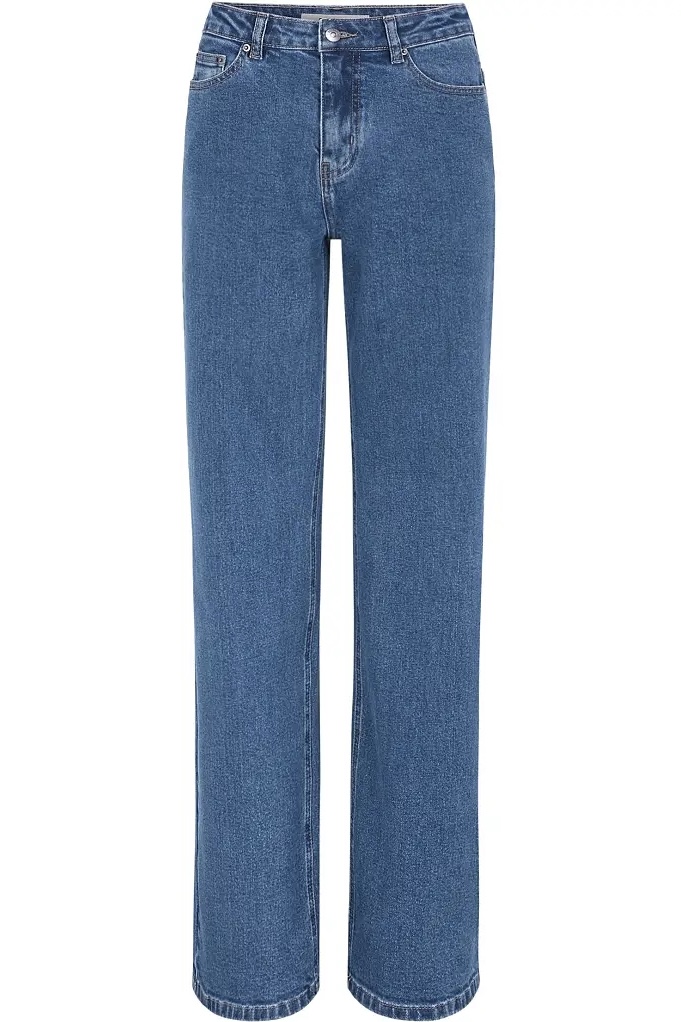 Soft Rebels - Willa Midwaist Wide Jeans Medium Blue Denim Wash - 5