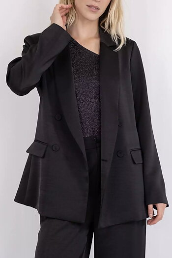 Neo Noir - Jardin Heavy Sateen Blazer Black