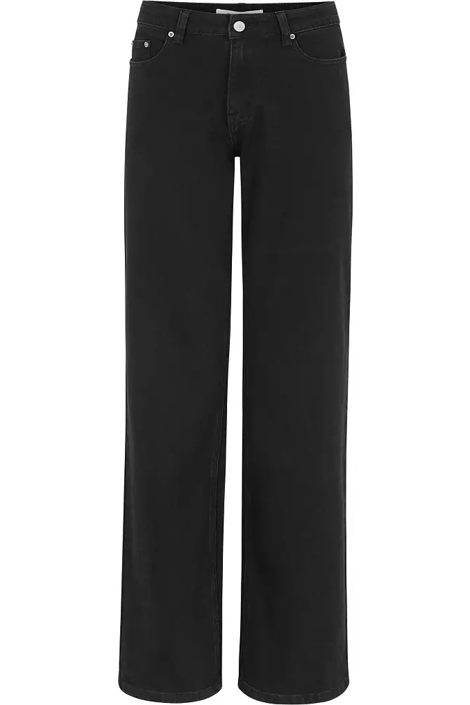 Soft Rebels - Willa Midwaist Wide Jeans Black - 5