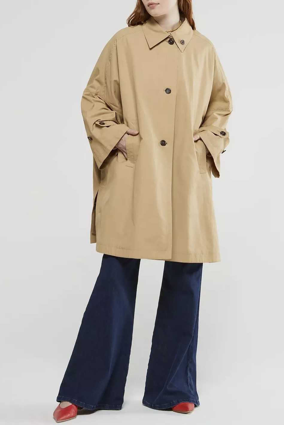 OttodÁme - Midi Raincoat Sand