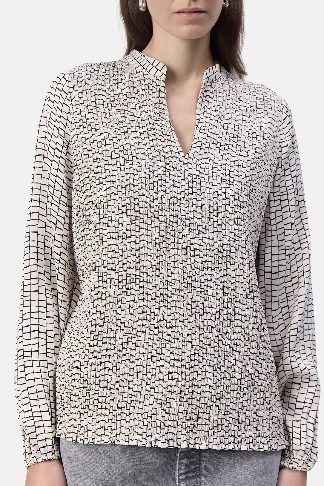 Leveté Room - Estella 1 Blouse Grey Sand Combi