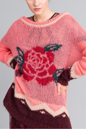 Twin Set - Maxi Maglia Knit Pink