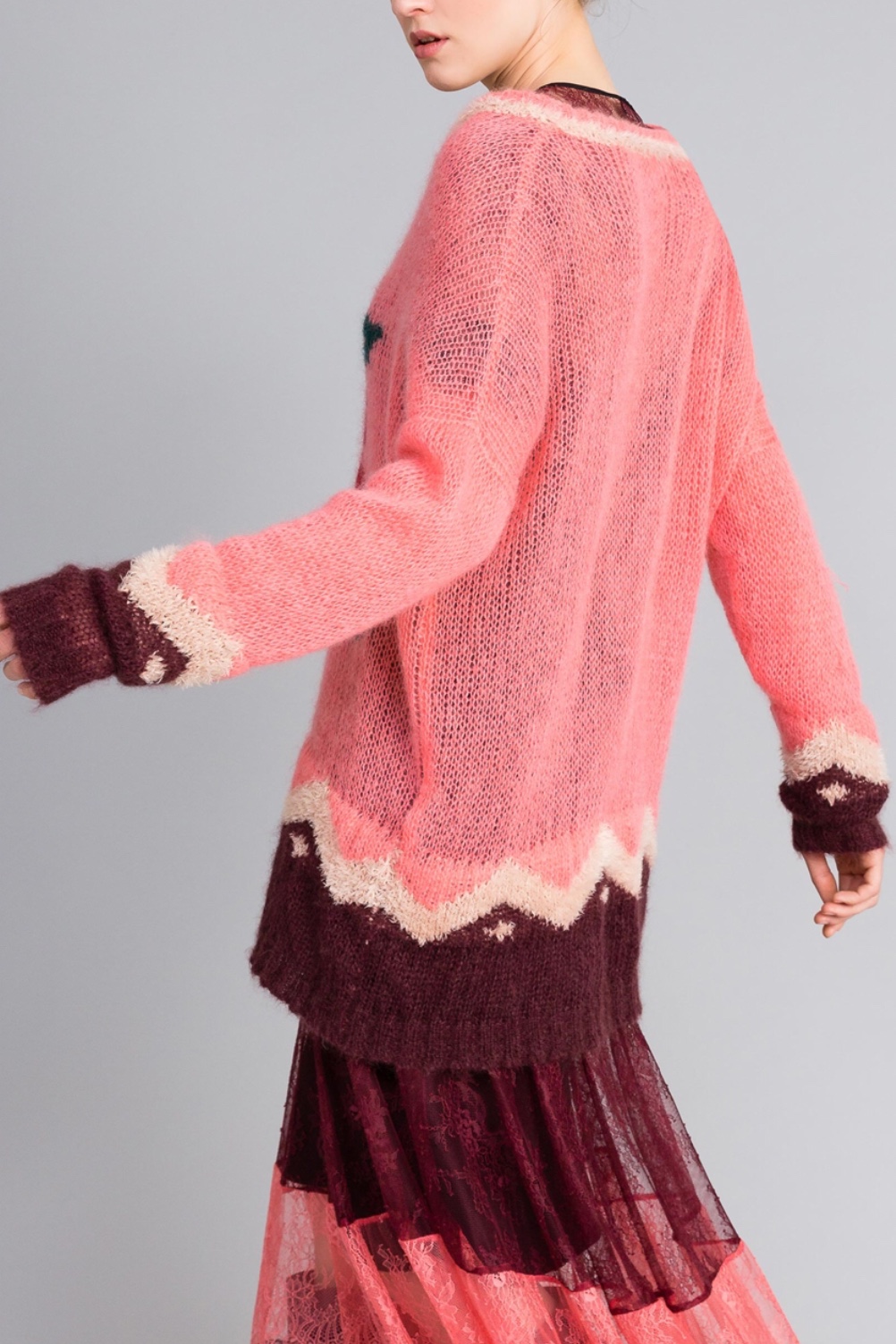 Twin Set - Maxi Maglia Knit Pink - 2