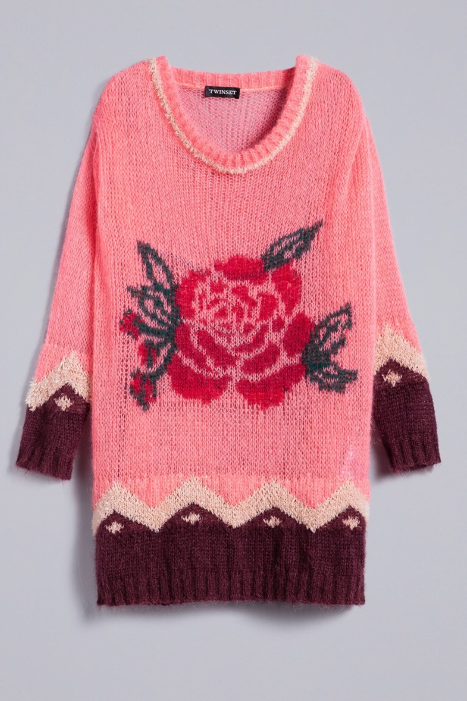 Twin Set - Maxi Maglia Knit Pink - 5