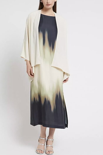 OttodÁme - Silk Blend Kimono Jacket Latte