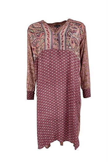 Black Colour- Luna Long Kaftan Shirt Poetry Rose